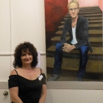 with my portrait of David Hitchings 2014