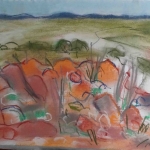 the ranges-charcoal and pastel